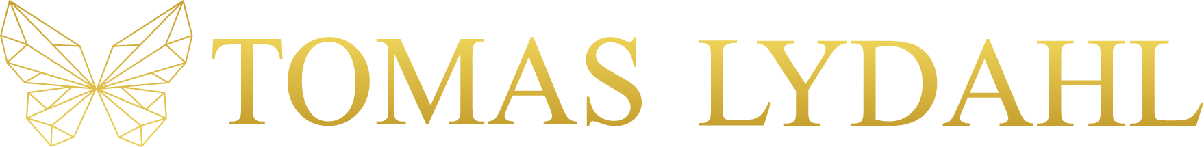 Tomas logo with a butterfly